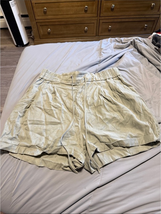 Dynamite Pants - Dynamite Light Sage Green Drawstring Shorts